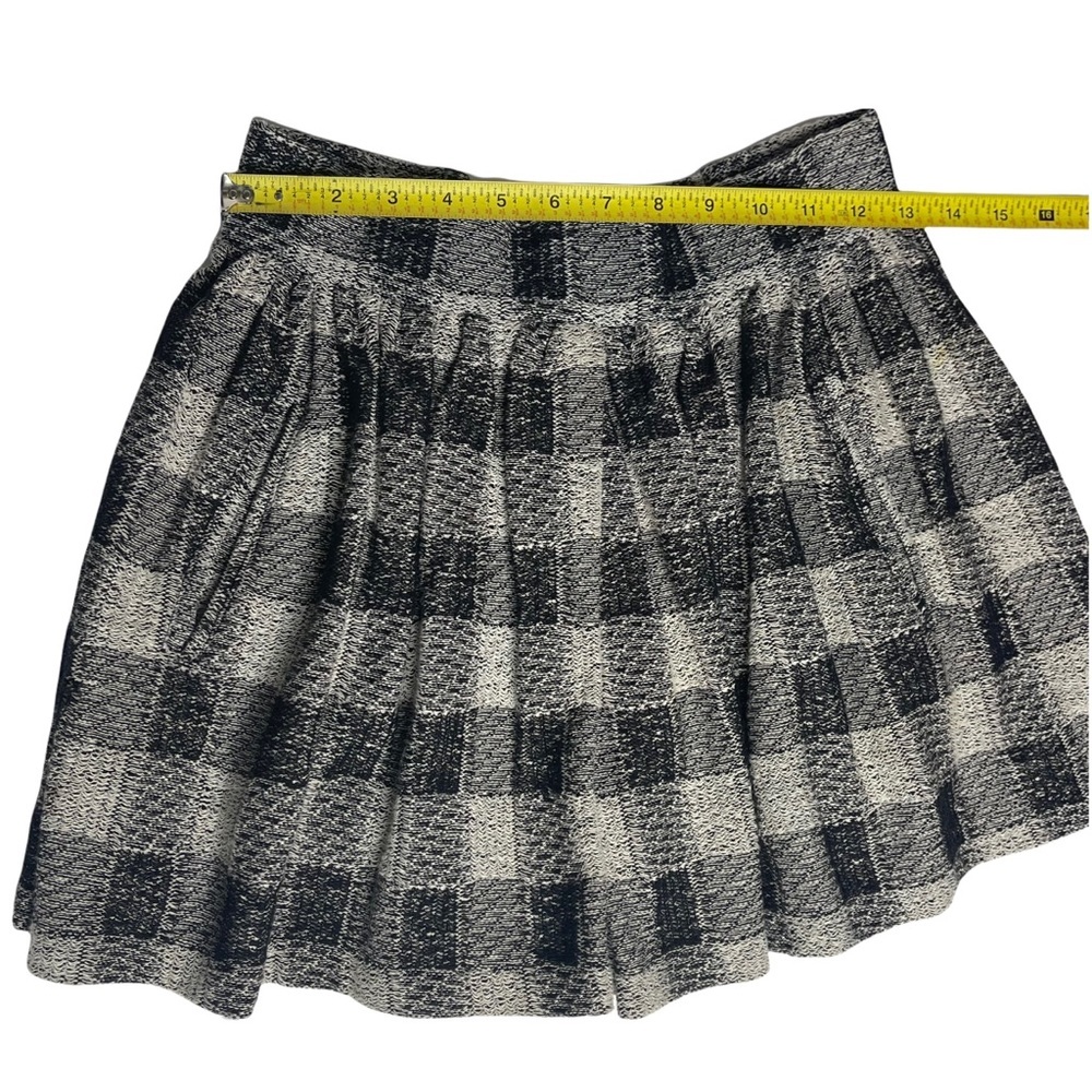 FP Holly Go Lightly Black and Cream plaid flouncy mini Skirt - Picture 12 of 15